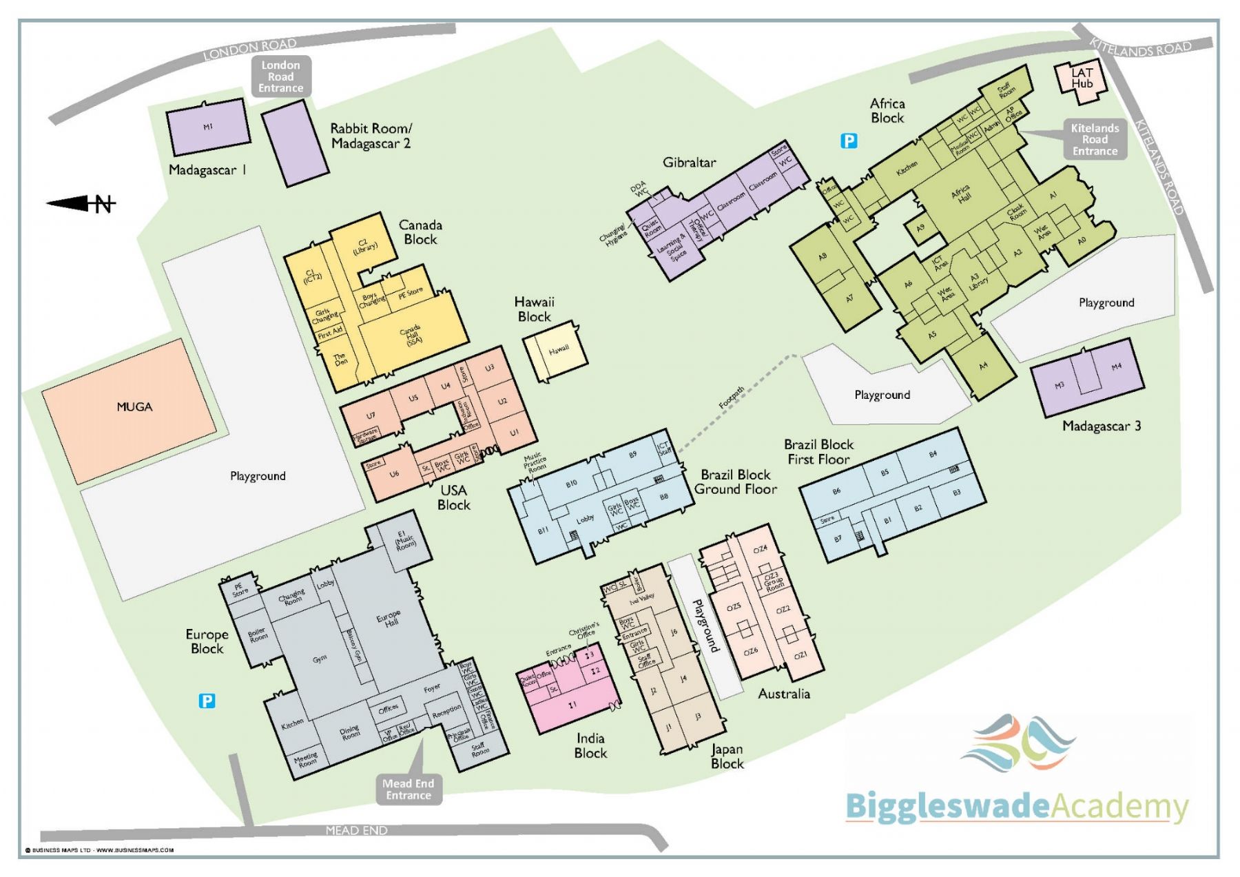 Academy Site Map